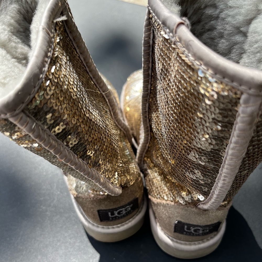 Gold Sequin UGGS Boots
